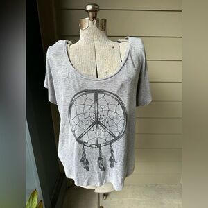 Fifth Sun Heather Gray Peace Dreamcatcher Tee
